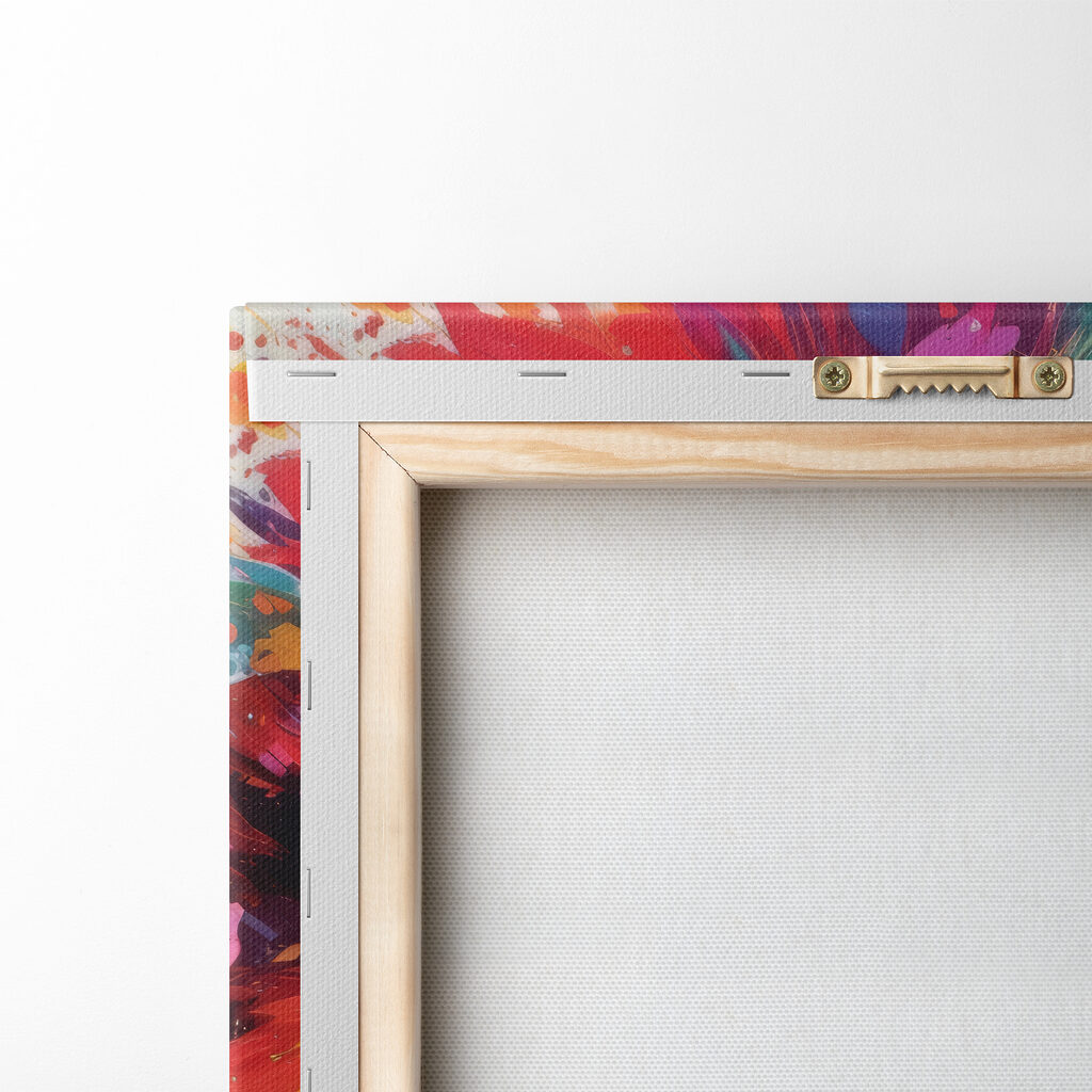 A colorful lion with white whiskers A colorful lion with white whiskers