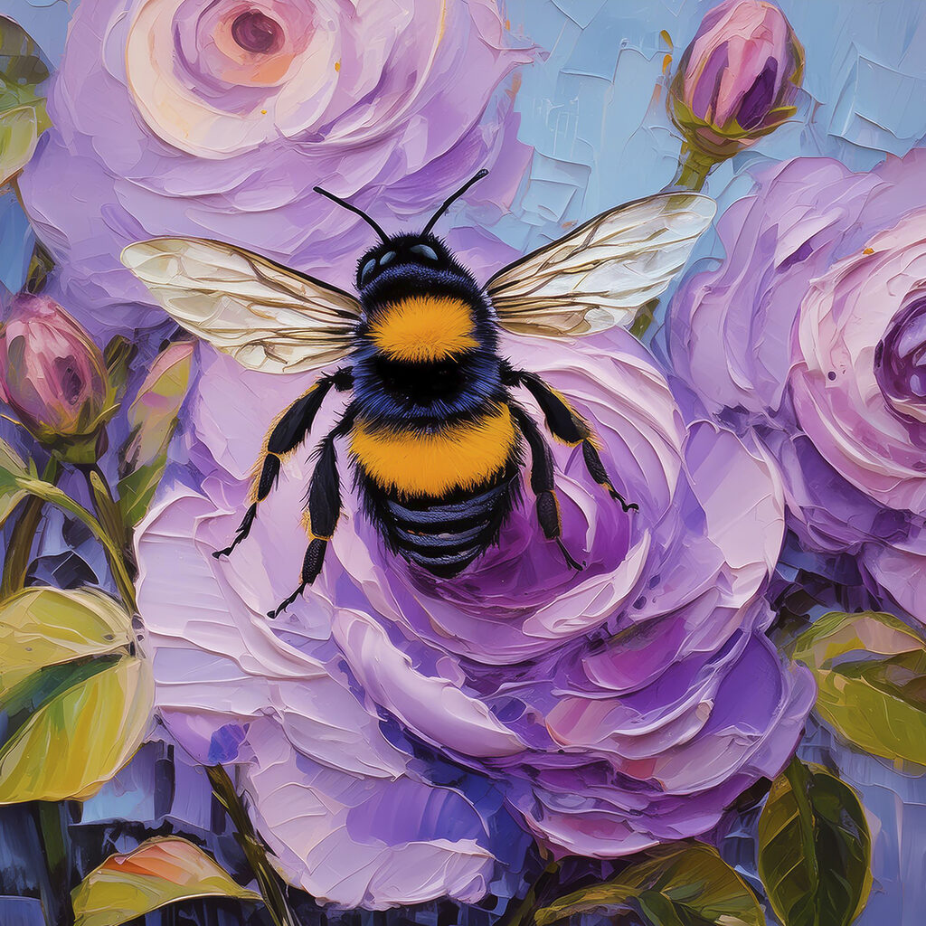 A bee on a flower A bee on a flower