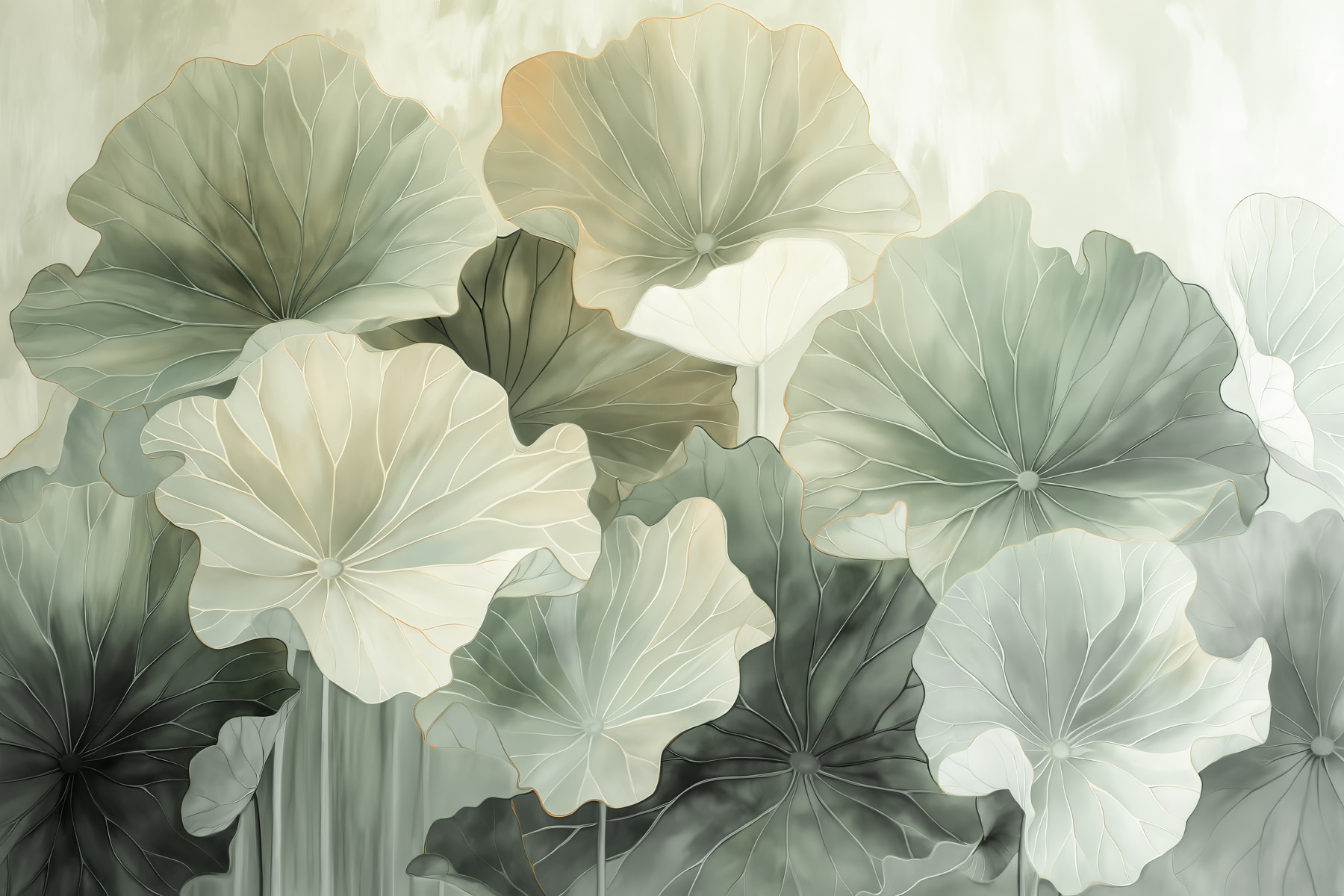 A group of leaves with a light background