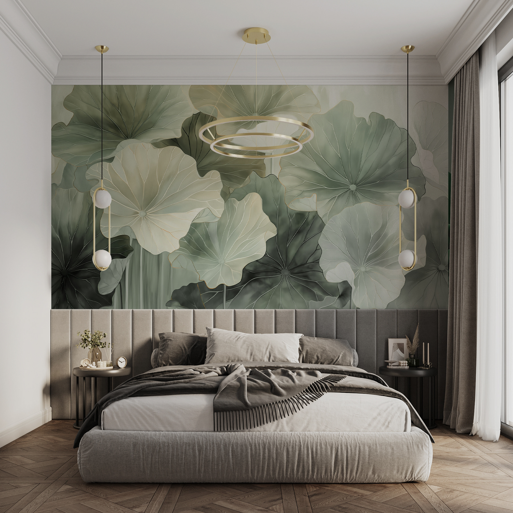 A group of leaves with a light background