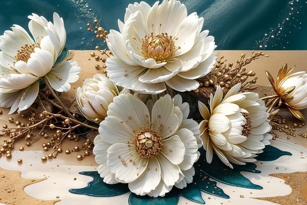 Group of white flowers