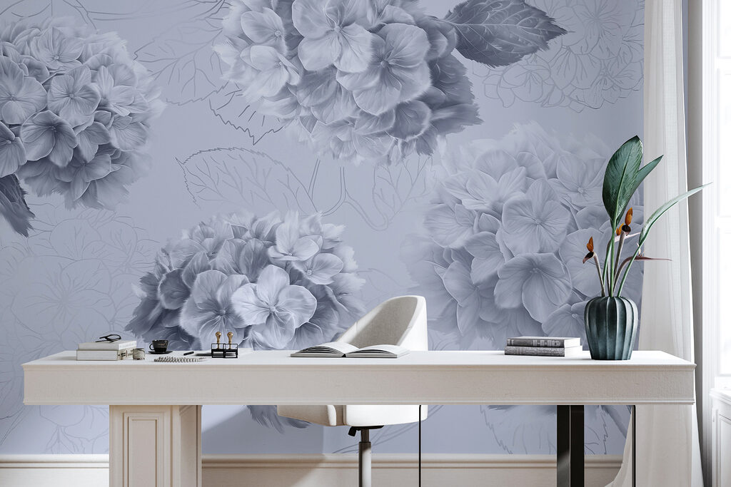 Group of flowers on a light background