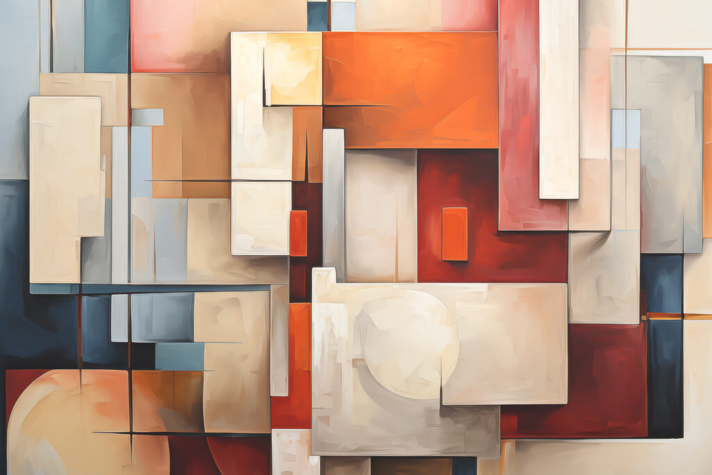 Painting of a colorful pattern Painting of a colorful pattern