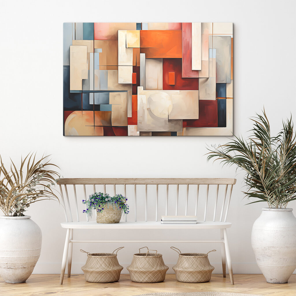 Painting of a colorful pattern Painting of a colorful pattern