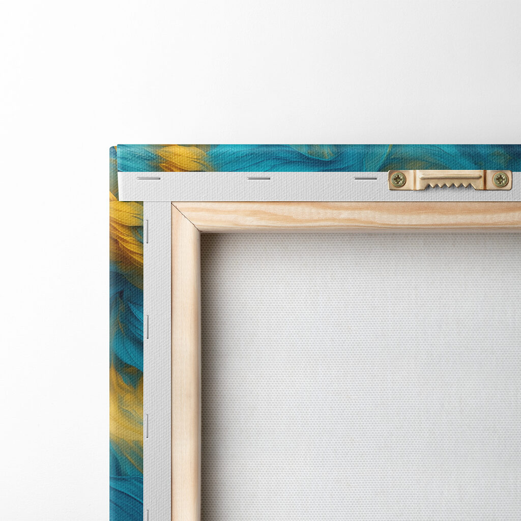 Sunflower with blue and yellow leaves Sunflower with blue and yellow leaves