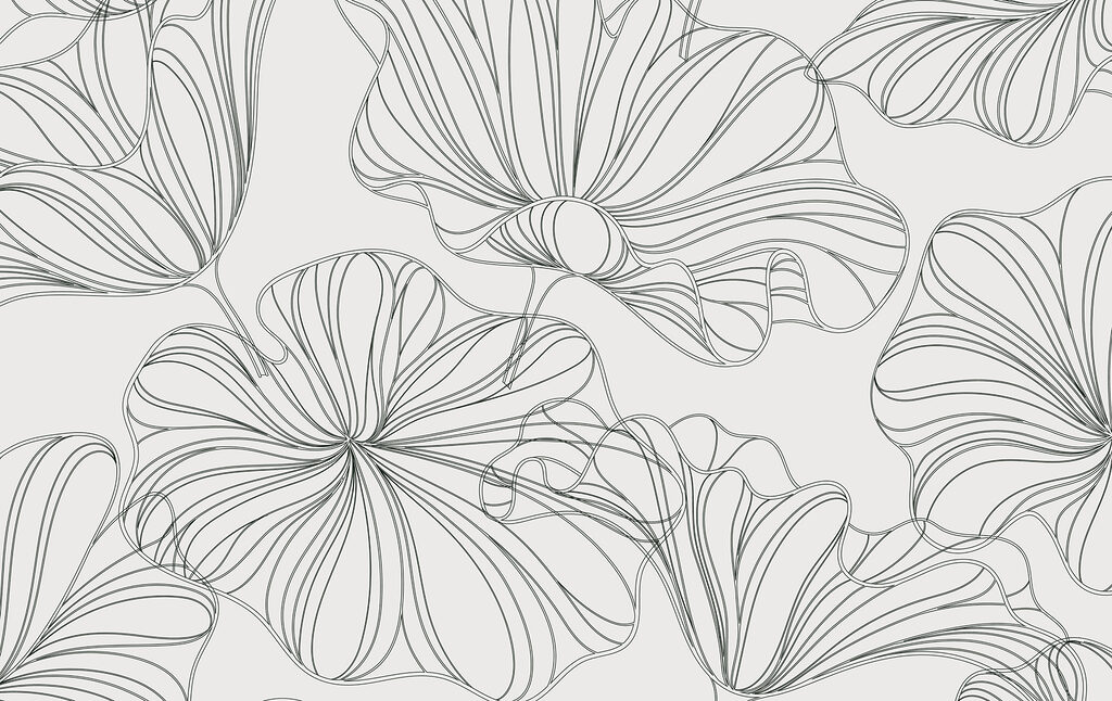 Pattern of flowers on a white background