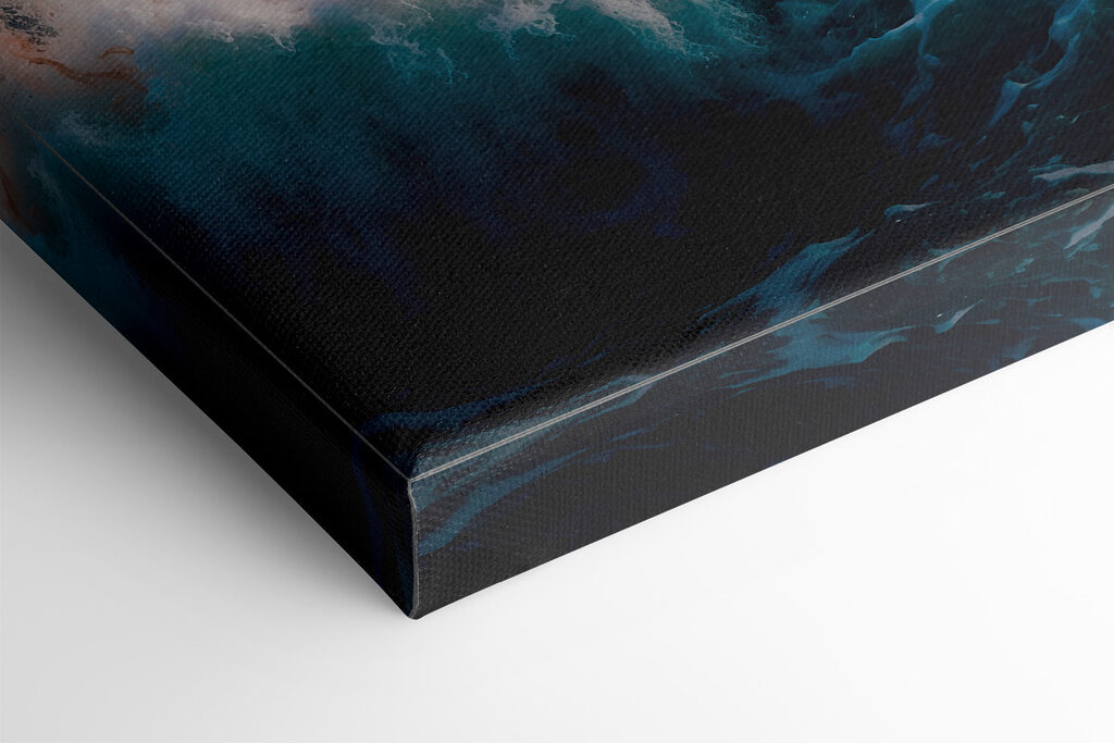 Large waves with fire and smoke Large waves with fire and smoke