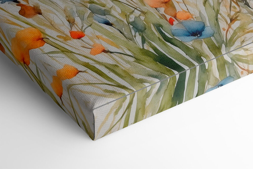Painting of flowers and grass
