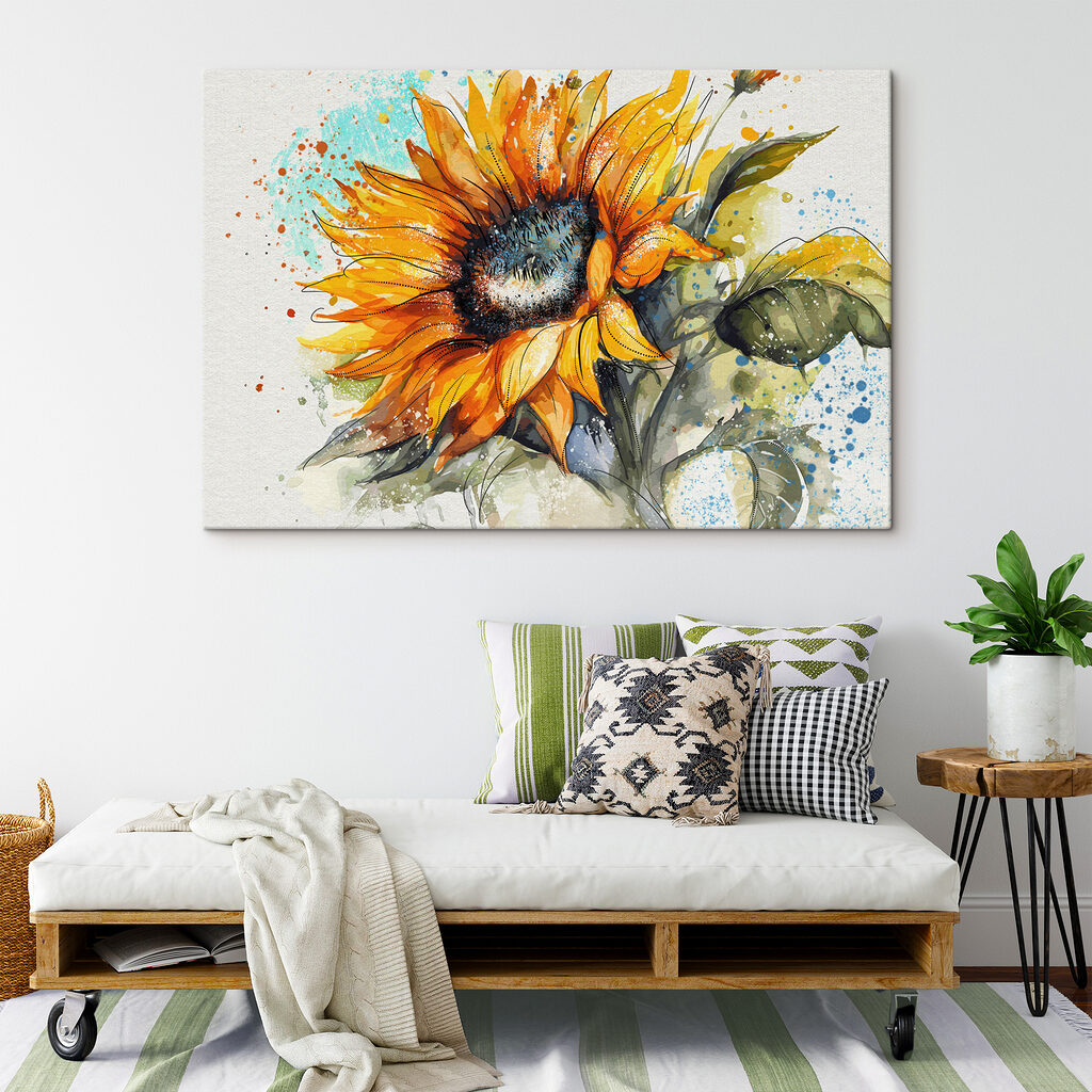 Painting of a sunflower Painting of a sunflower