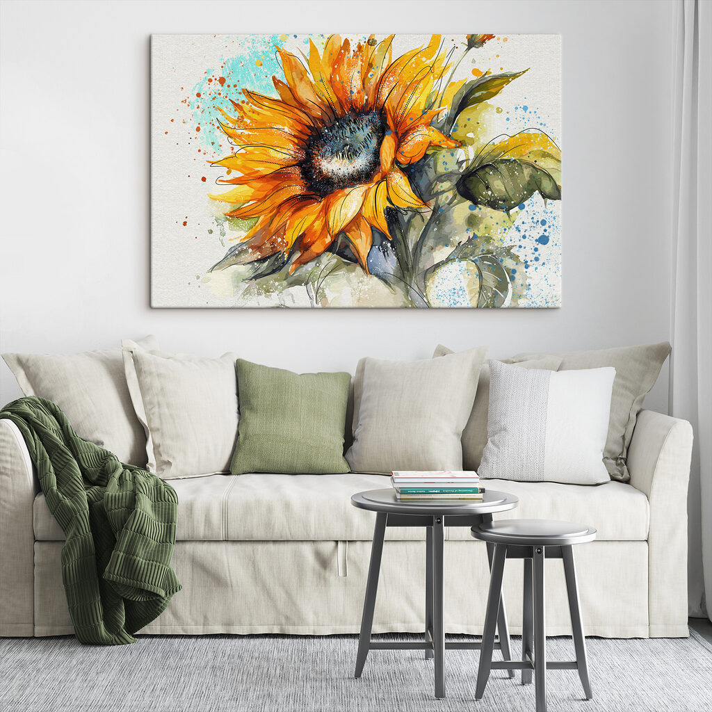 Painting of a sunflower Painting of a sunflower