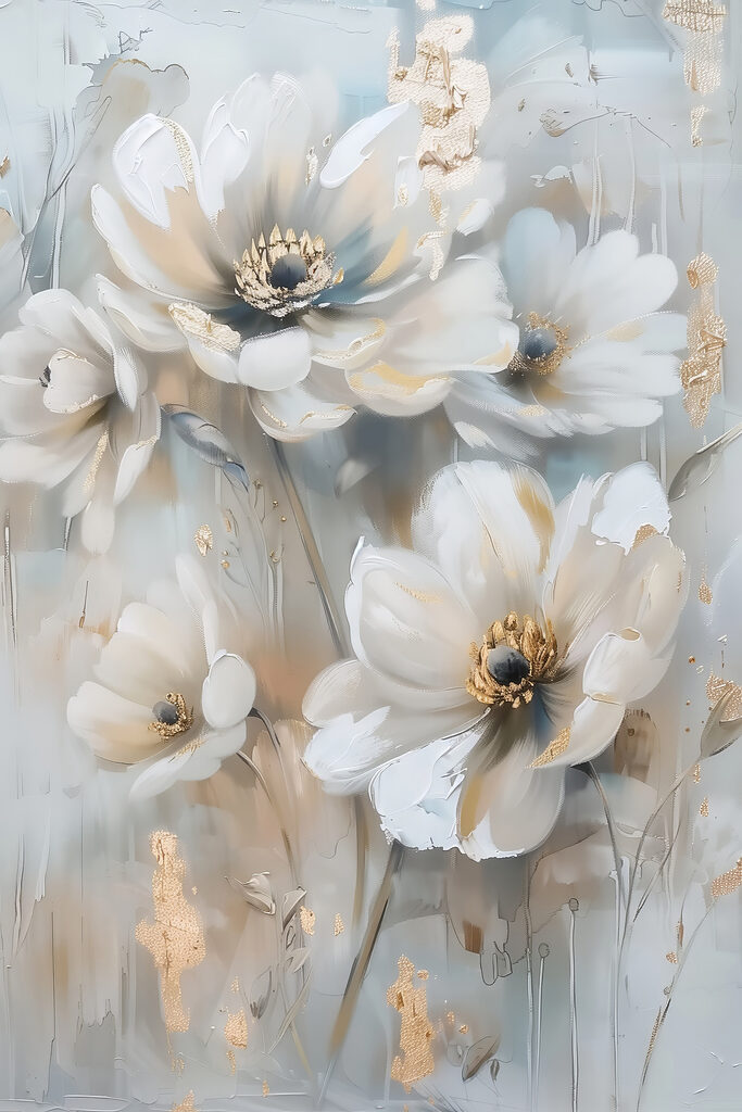 Blossoms in soft, tranquil hues Blossoms in soft, tranquil hues