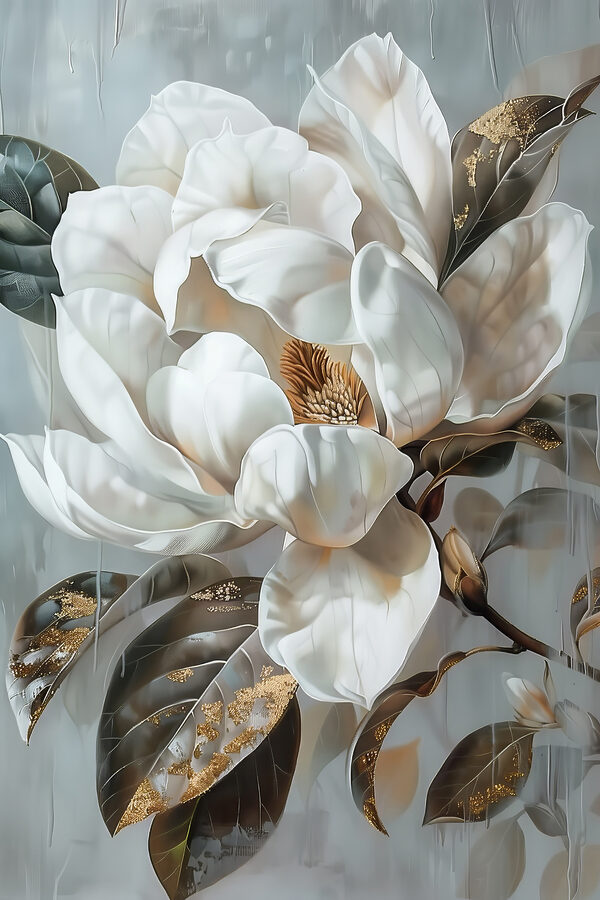 Painting of a white flower