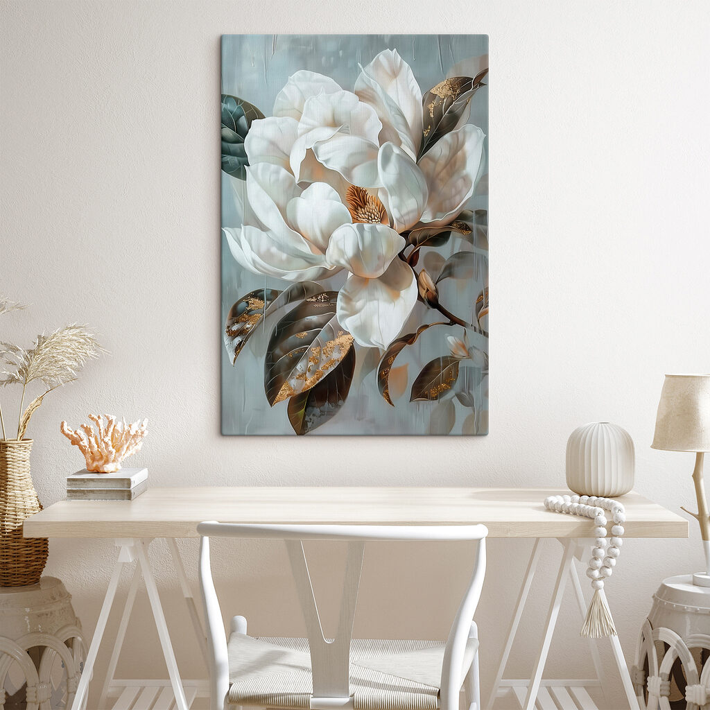 Painting of a white flower