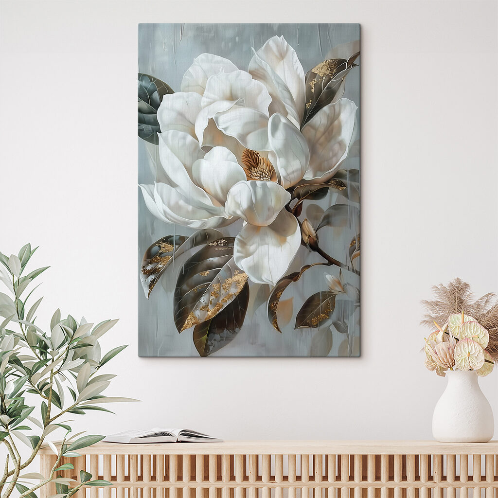 Painting of a white flower