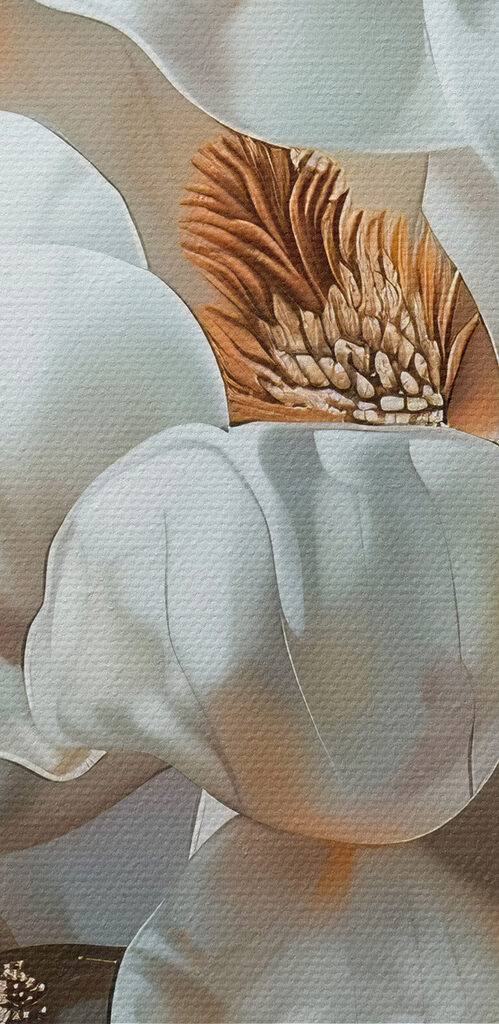 Painting of a white flower
