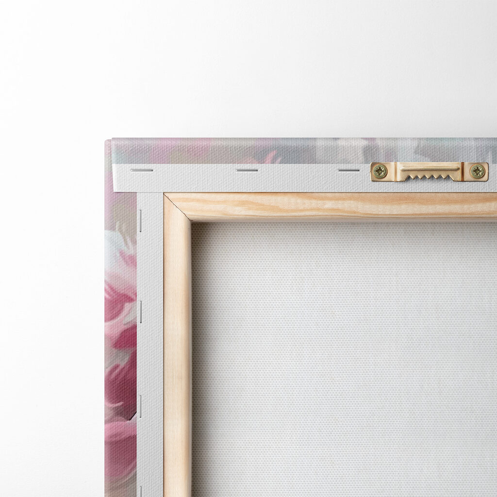 Painting of pink and white flowers
