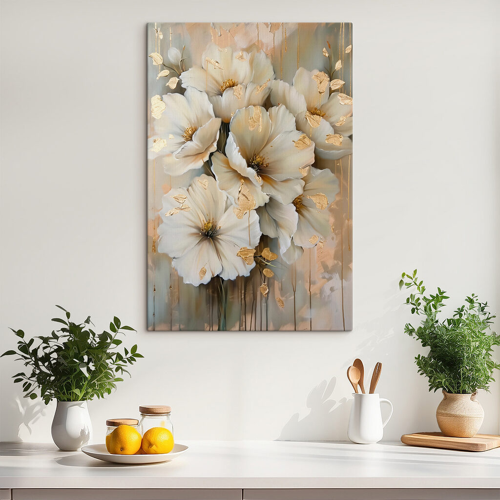 Elegant flowers with metallic details Elegant flowers with metallic details