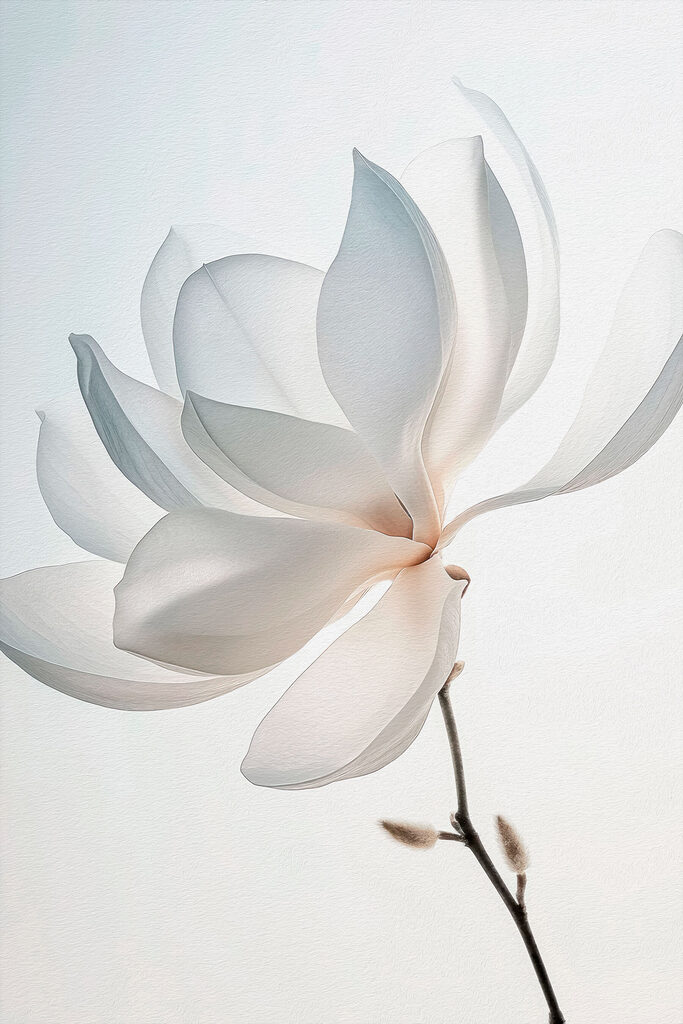 White flower with petals