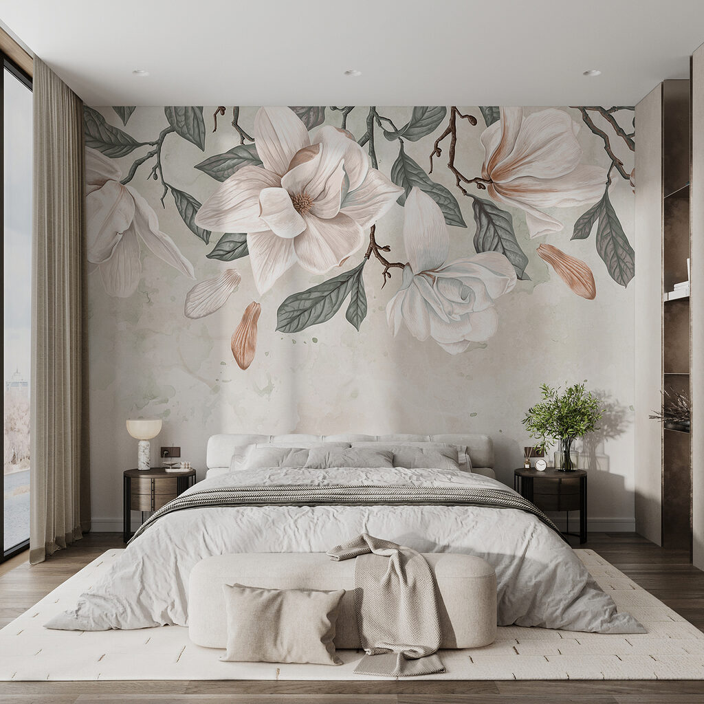 White flowers and leaves on a white background White flowers and leaves on a white background