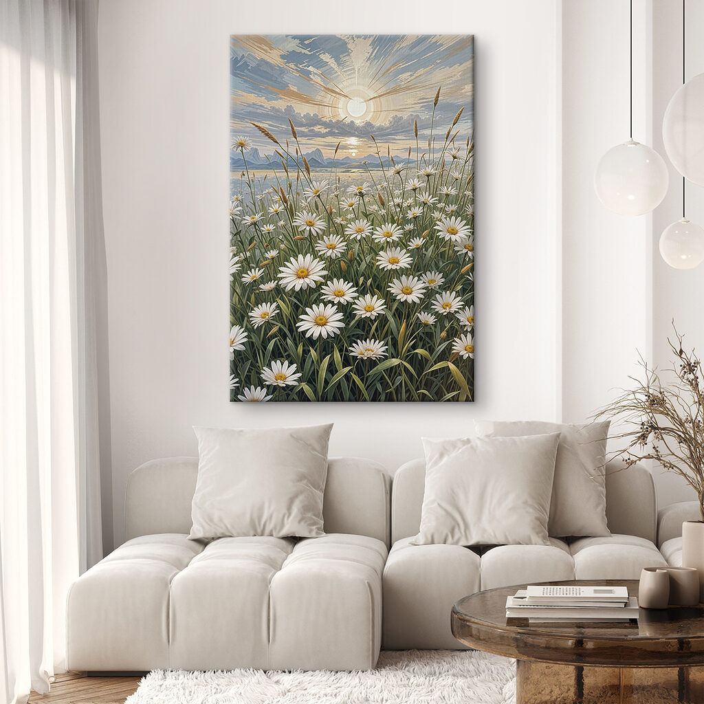 Field of white flowers Field of white flowers