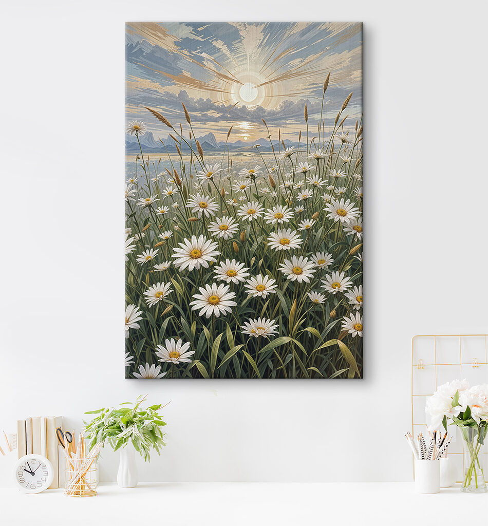 Field of white flowers Field of white flowers