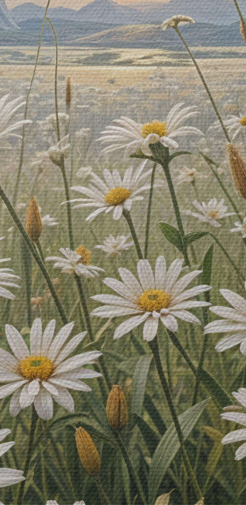 Field of white flowers Field of white flowers