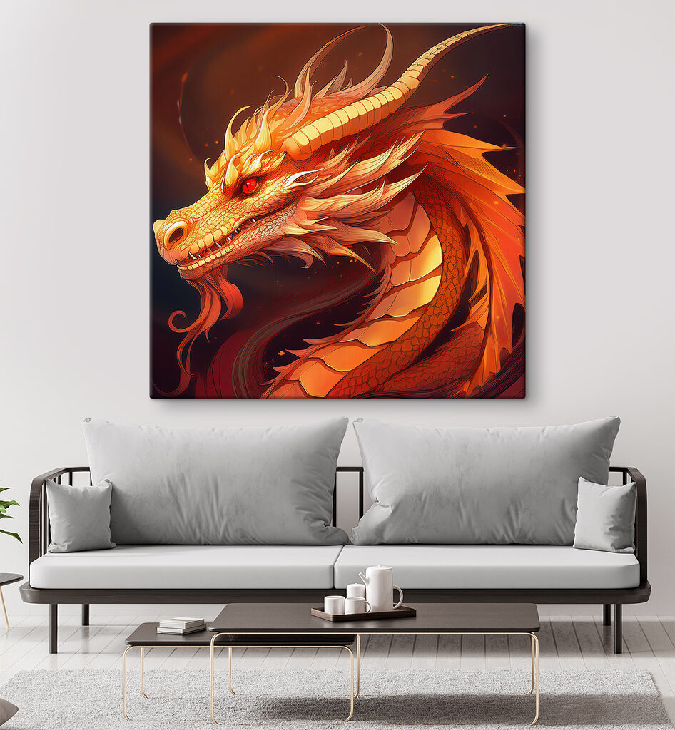 Dragon with red eyes