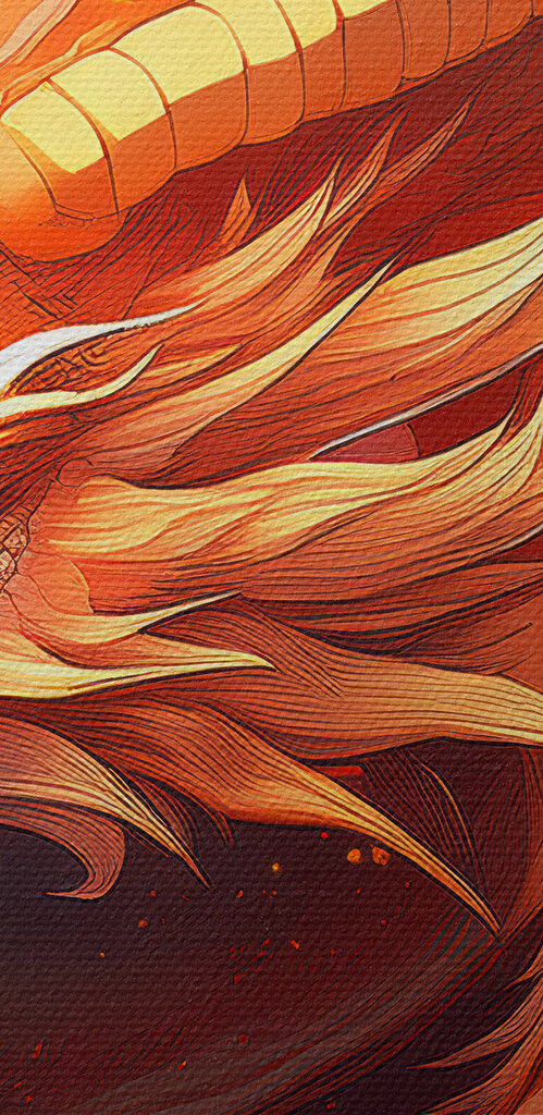 Dragon with red eyes