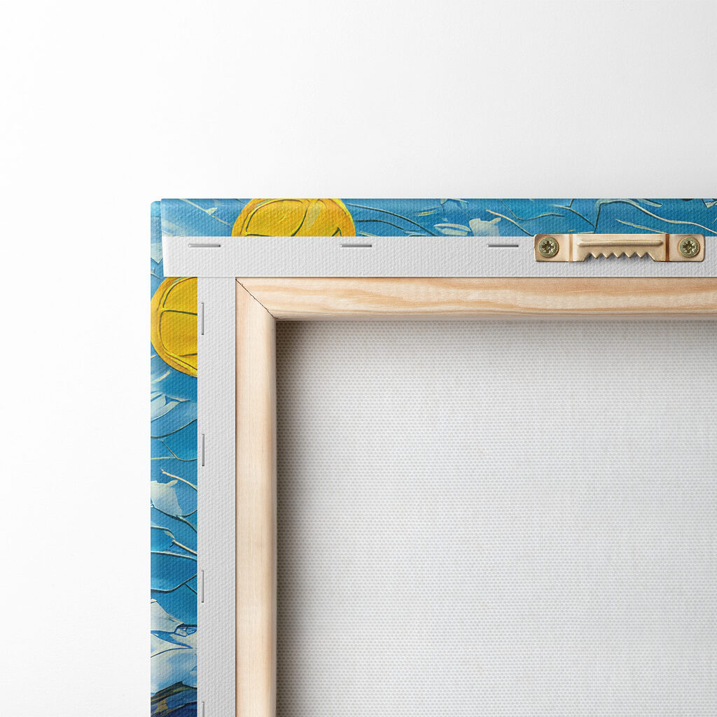 Painting of a building with a bell tower