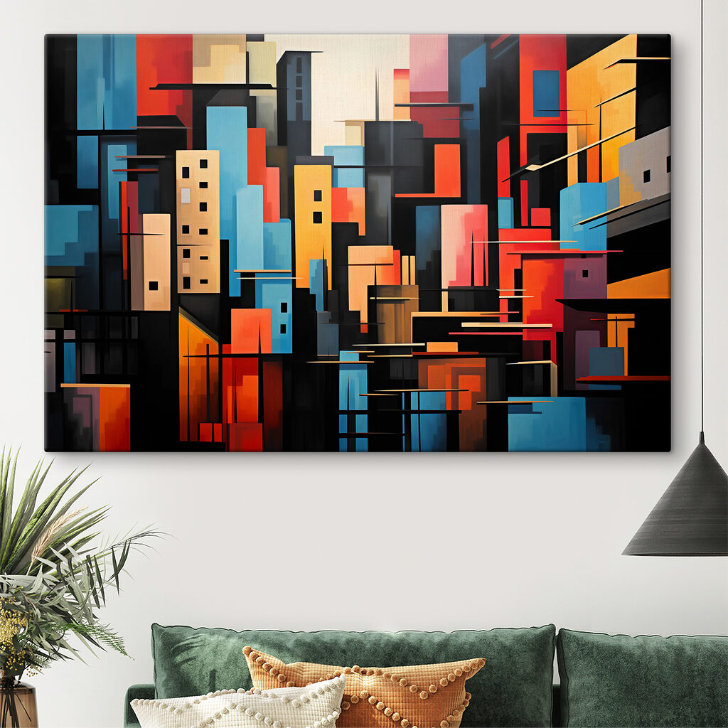 Painting of a city Painting of a city