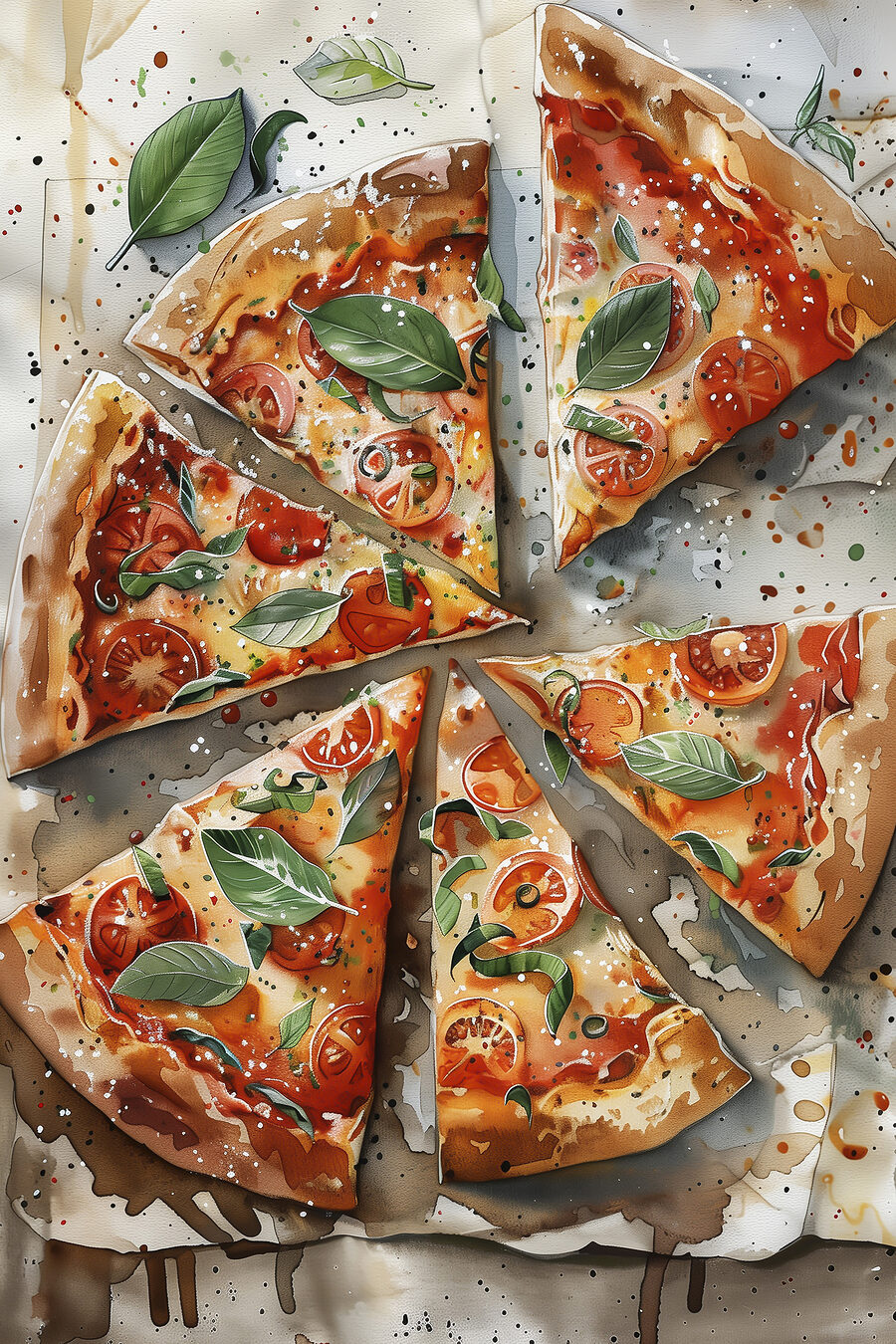 Pizza s paradajkami a bazalkou