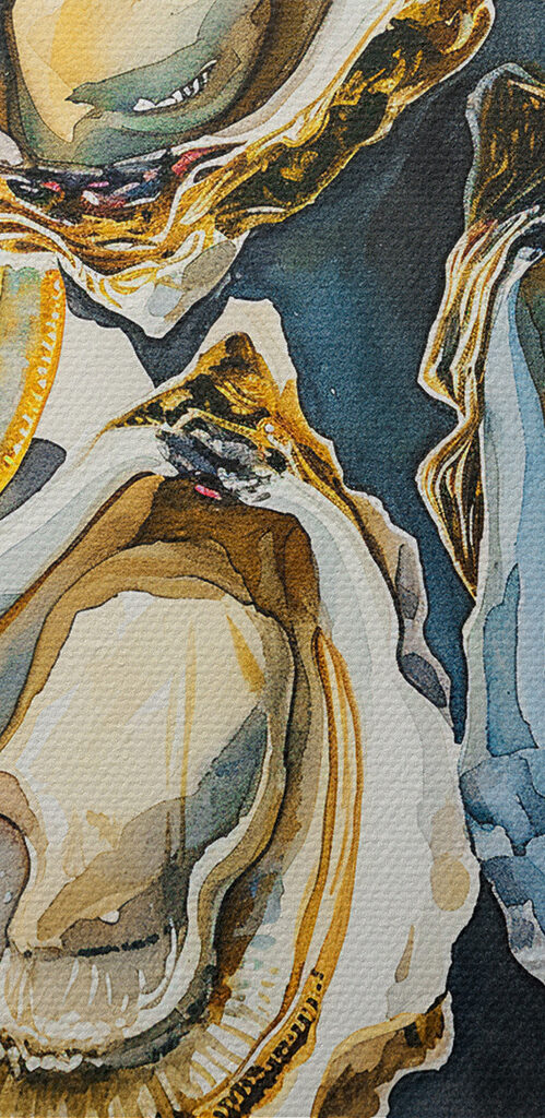 Plate of oysters and lemons Plate of oysters and lemons