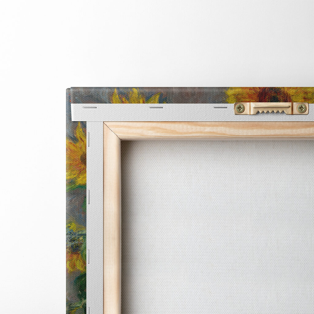 Painting of sunflowers in a vase