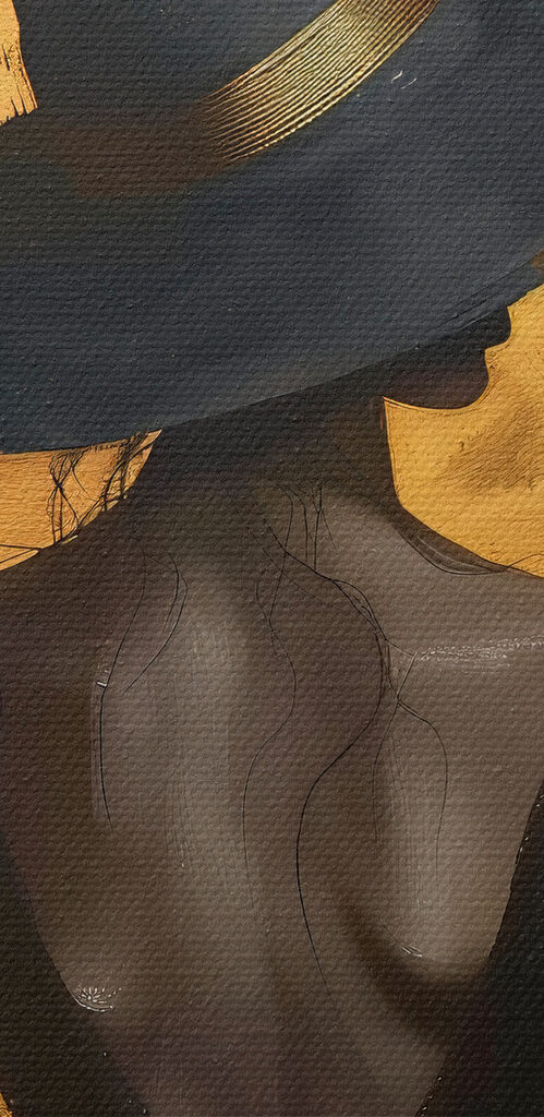 Woman in a black dress and hat Woman in a black dress and hat