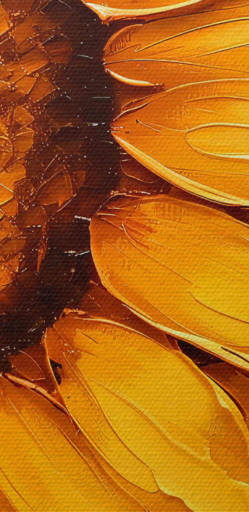 Painting of a sunflower Painting of a sunflower