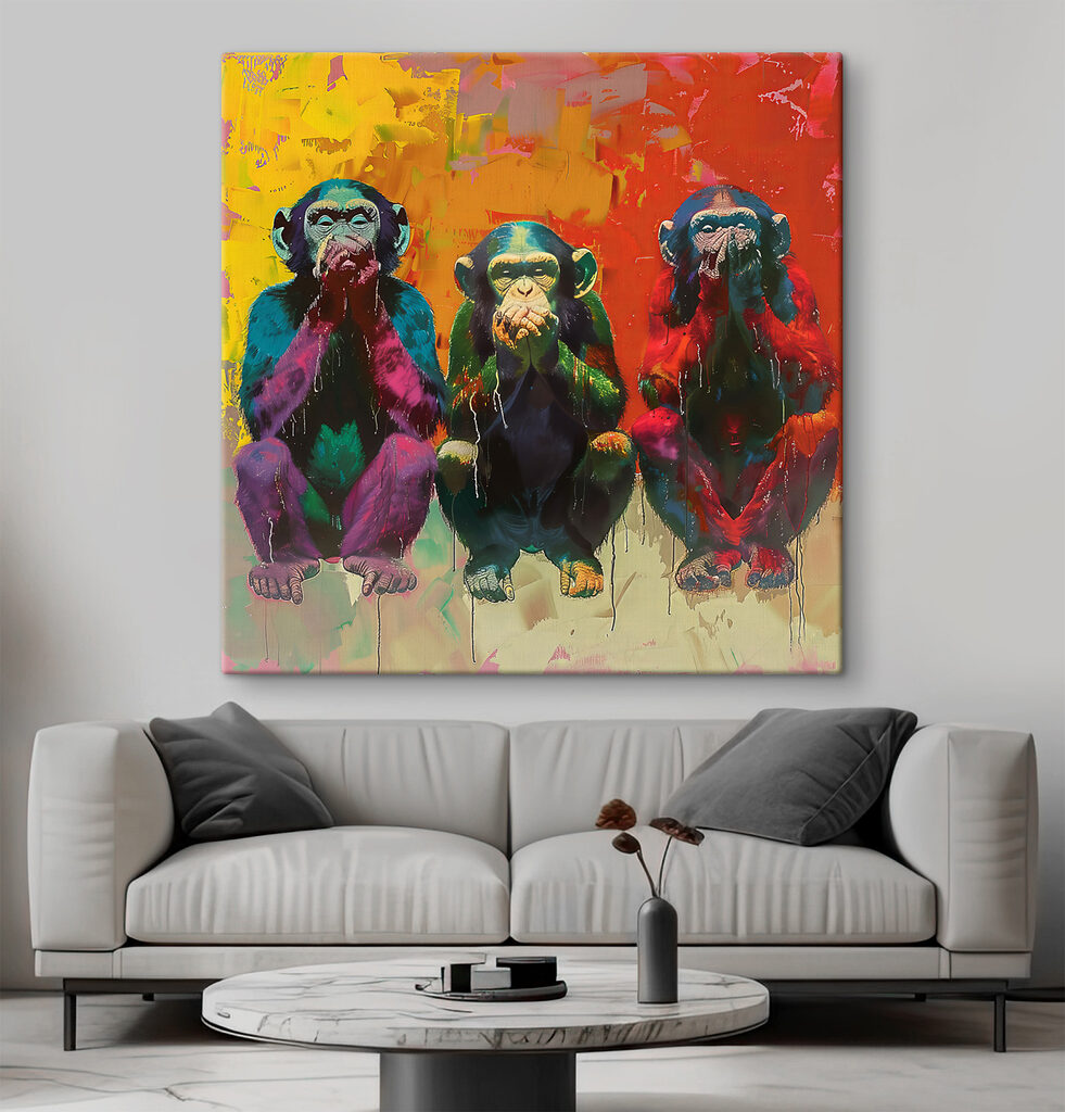 Group of monkeys sitting together Group of monkeys sitting together