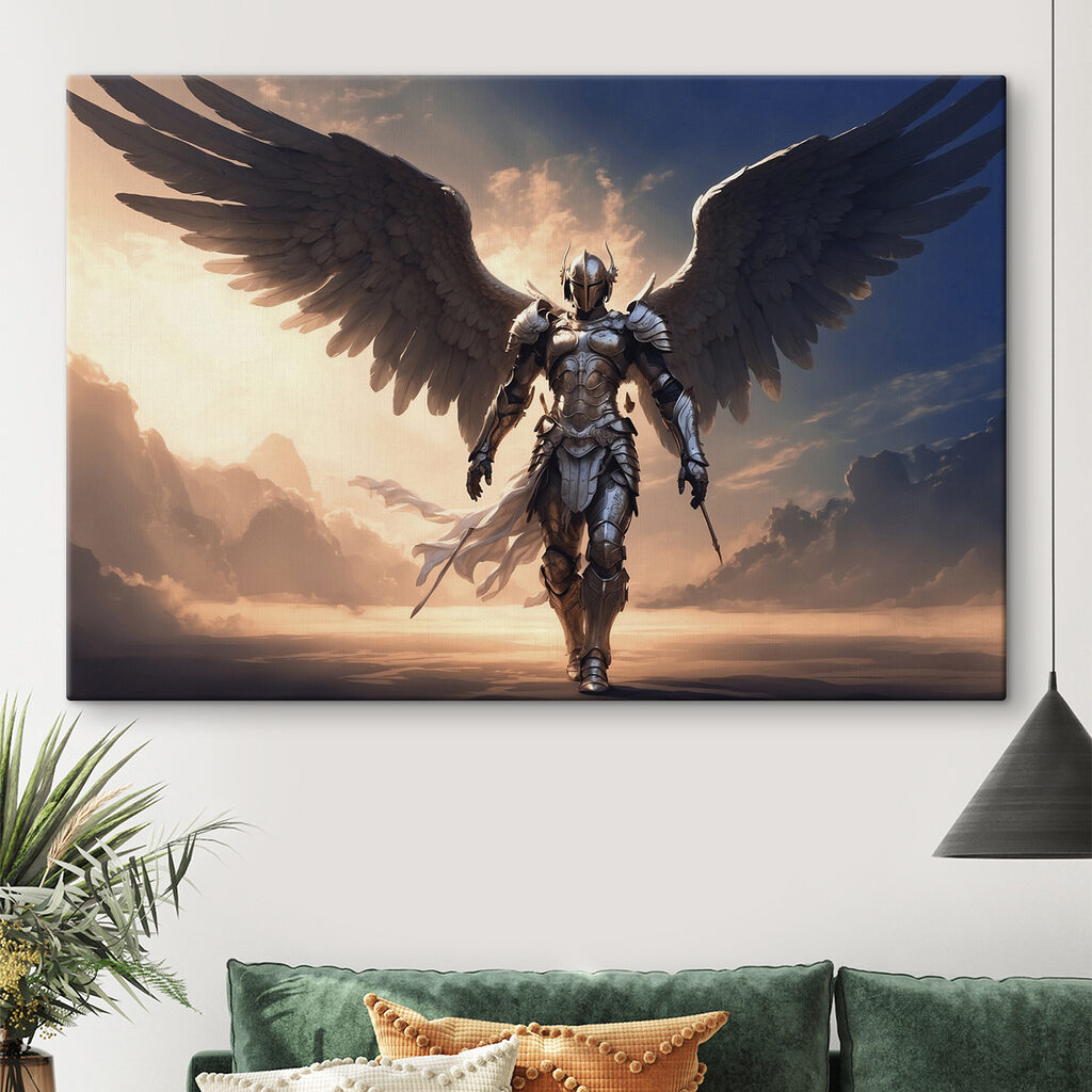 Person in armor with wings Person in armor with wings