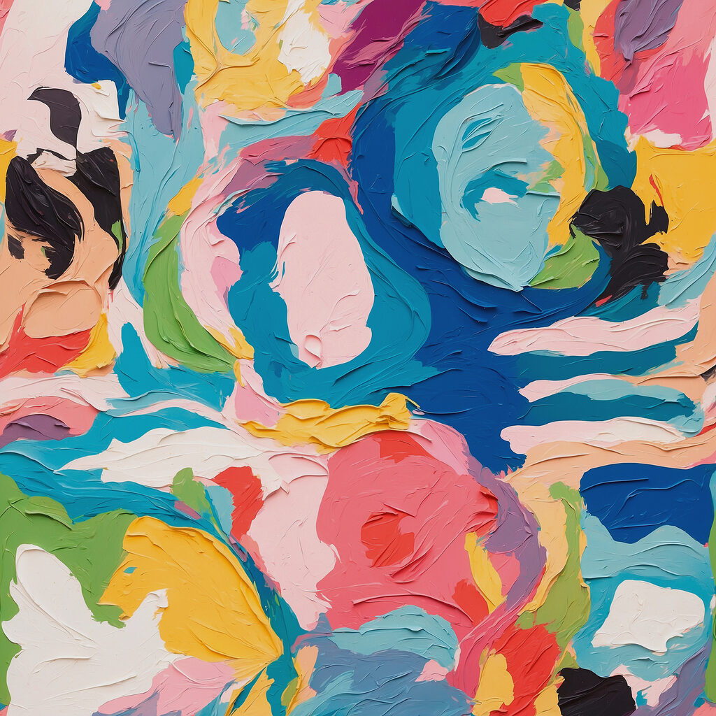 Colorful painting of flowers