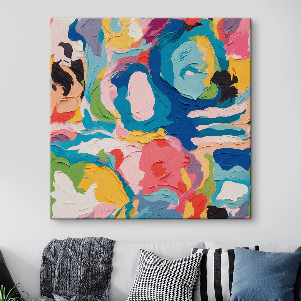 Colorful painting of flowers