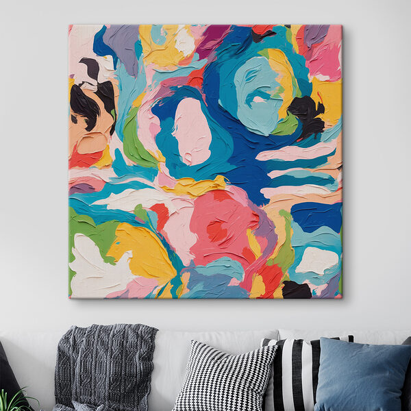 Colorful painting of flowers