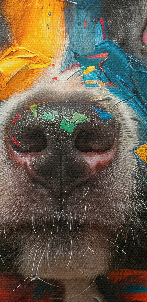 Painting of a dog Painting of a dog