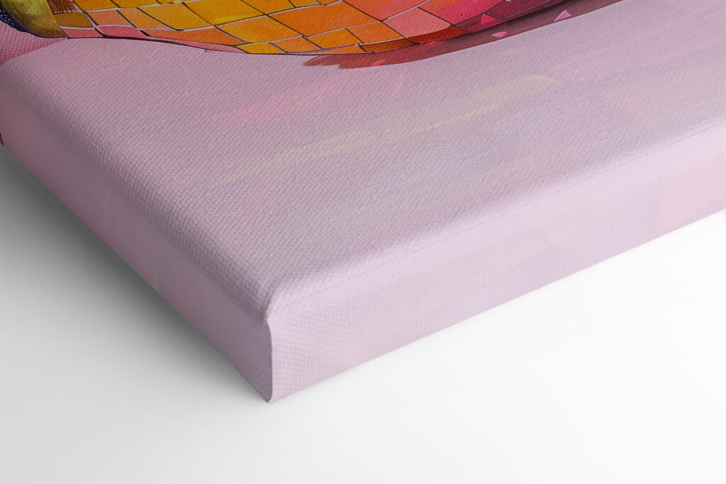 Colorful mirror banana on a pink background Colorful mirror banana on a pink background