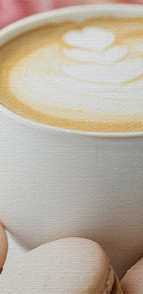 Cup of coffee and cookies on a plate Cup of coffee and cookies on a plate