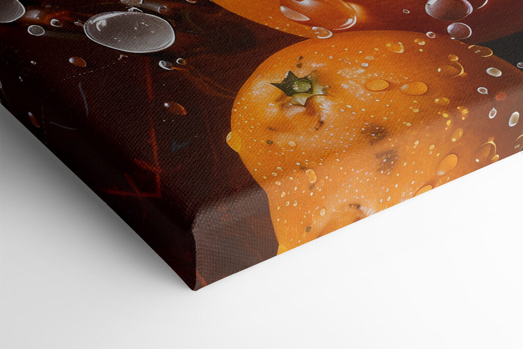 Group of oranges with leaves and slices of orange