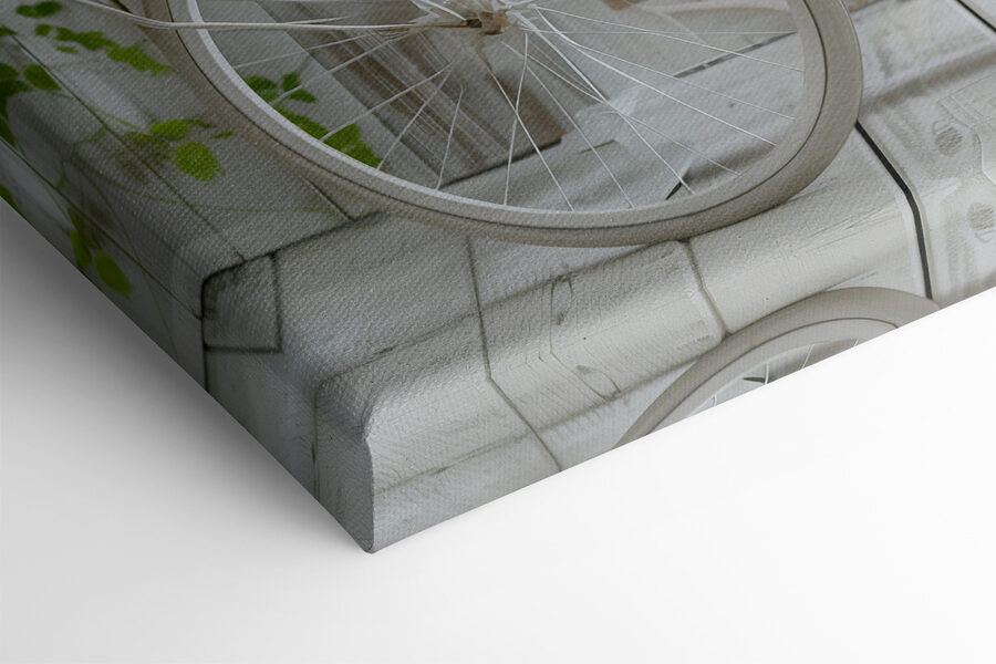Bicykel s kvetmi v košíkoch
