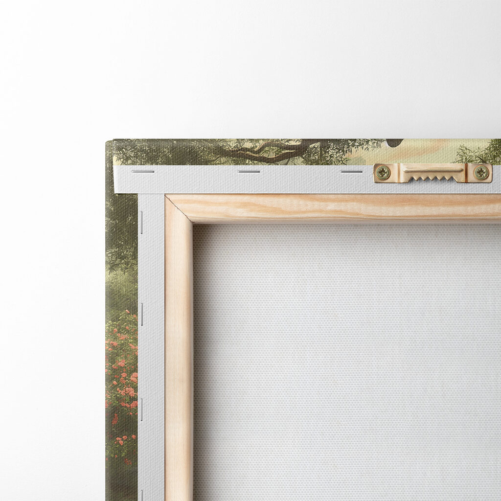 Garden with a gazebo and trees