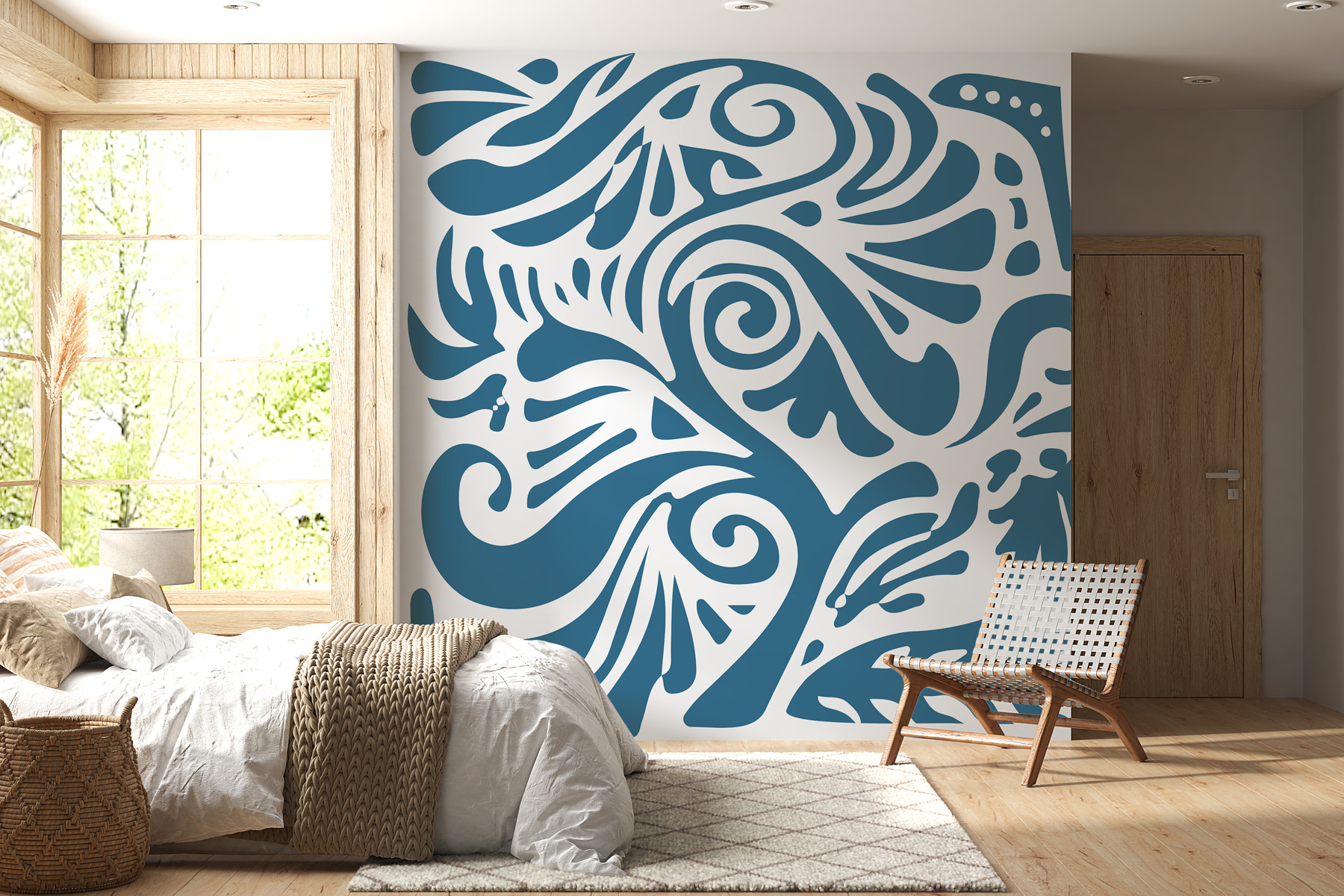 Blue and white pattern Blue and white pattern