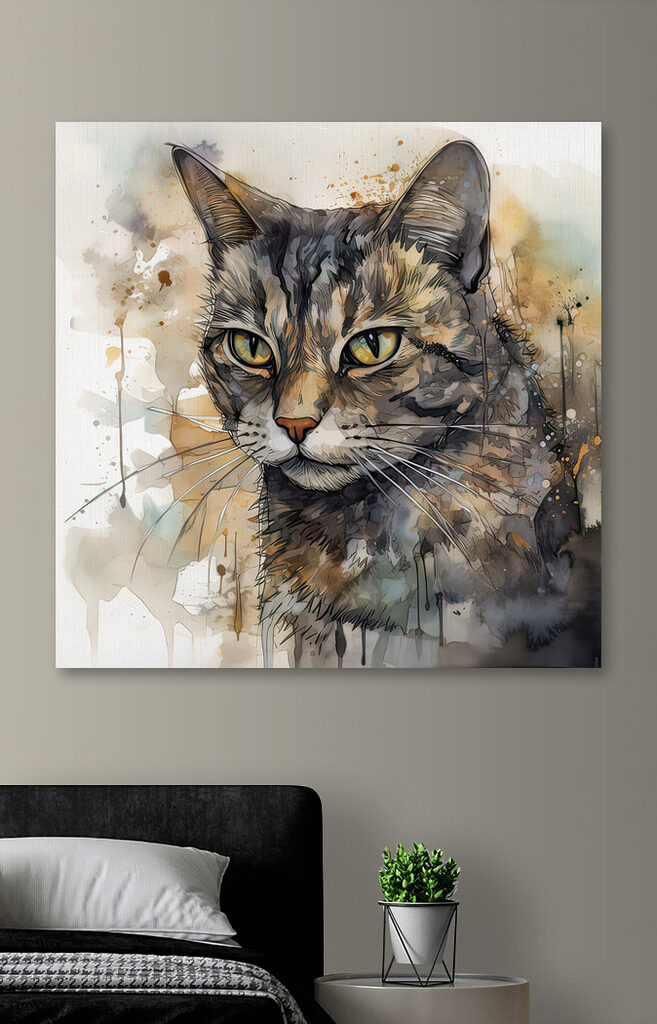 Cat with yellow eyes