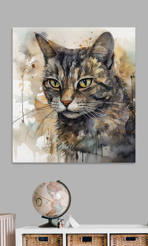 Cat with yellow eyes