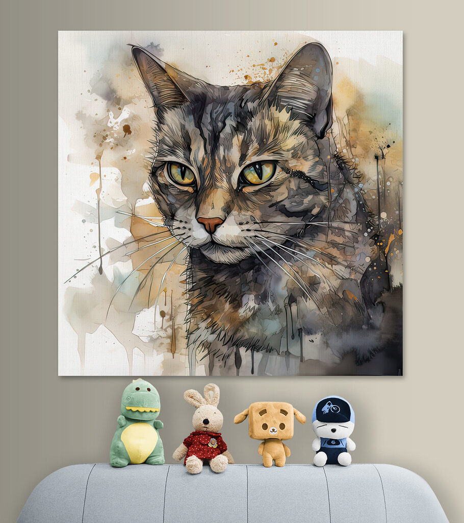 Cat with yellow eyes